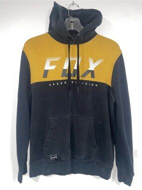 Fox Men’s Black and Mustard Pullover Hoodie